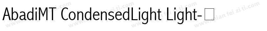 AbadiMT CondensedLight Light字体转换